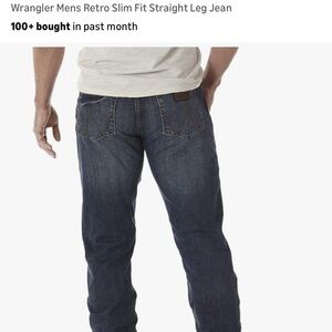 Wrangler Men's Blue Slim Straight Jeans 34x34